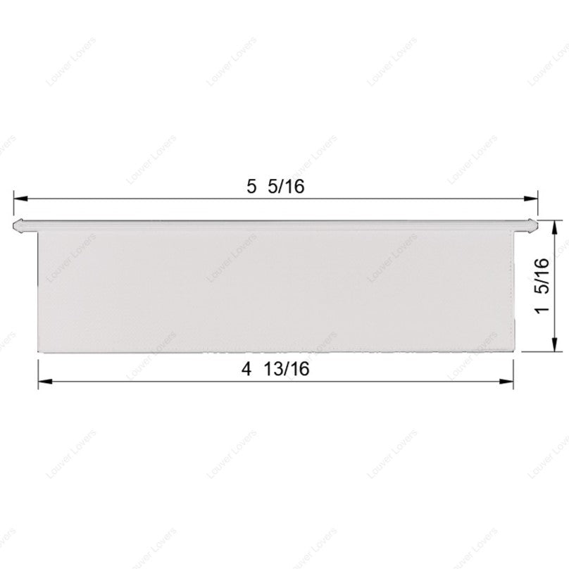 4 13/16" Wide • 1 5/16" Tall Vent Slat (1/4" pegs)