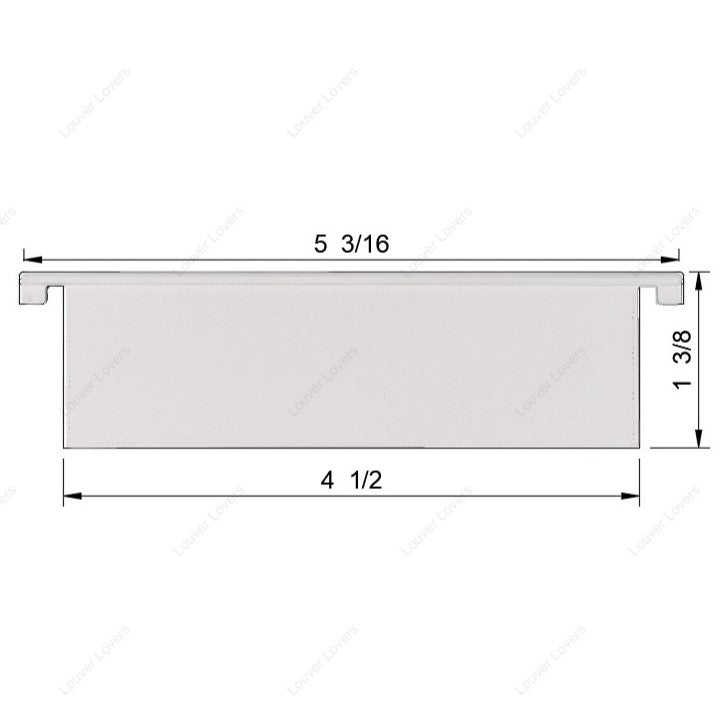 4 1/2" Wide • 1 3/8" Tall Vent Slat (3/8" locking pegs)