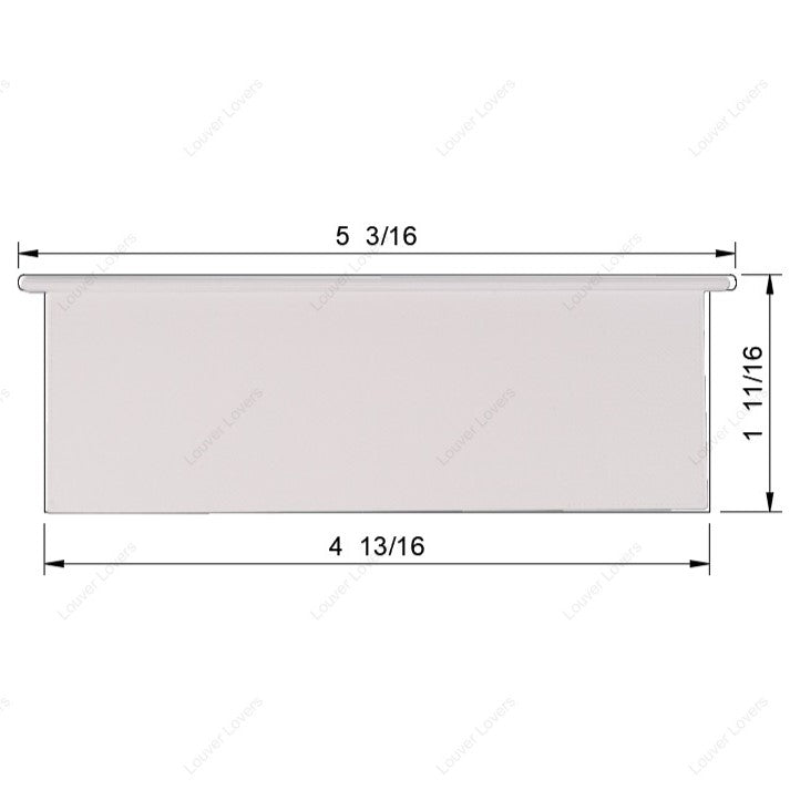 4 13/16" Wide • 1 3/4" Tall Vent Slat (3/16" pegs)