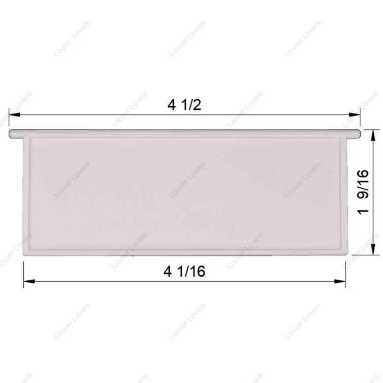 4 1/16" Wide • 1 9/16" Tall Vent Slat (3/16" pegs)