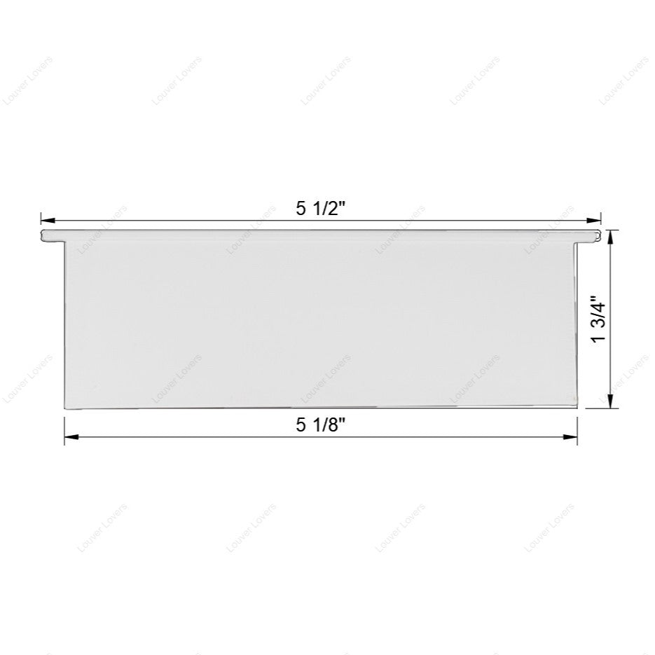 5 1/8" Wide • 1 3/4" Tall Vent Slat (3/16" pegs)
