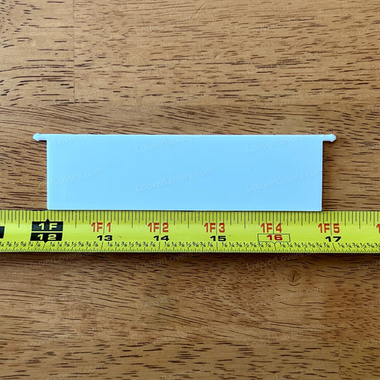 4 13/16" wide 1 5/16" tall vent