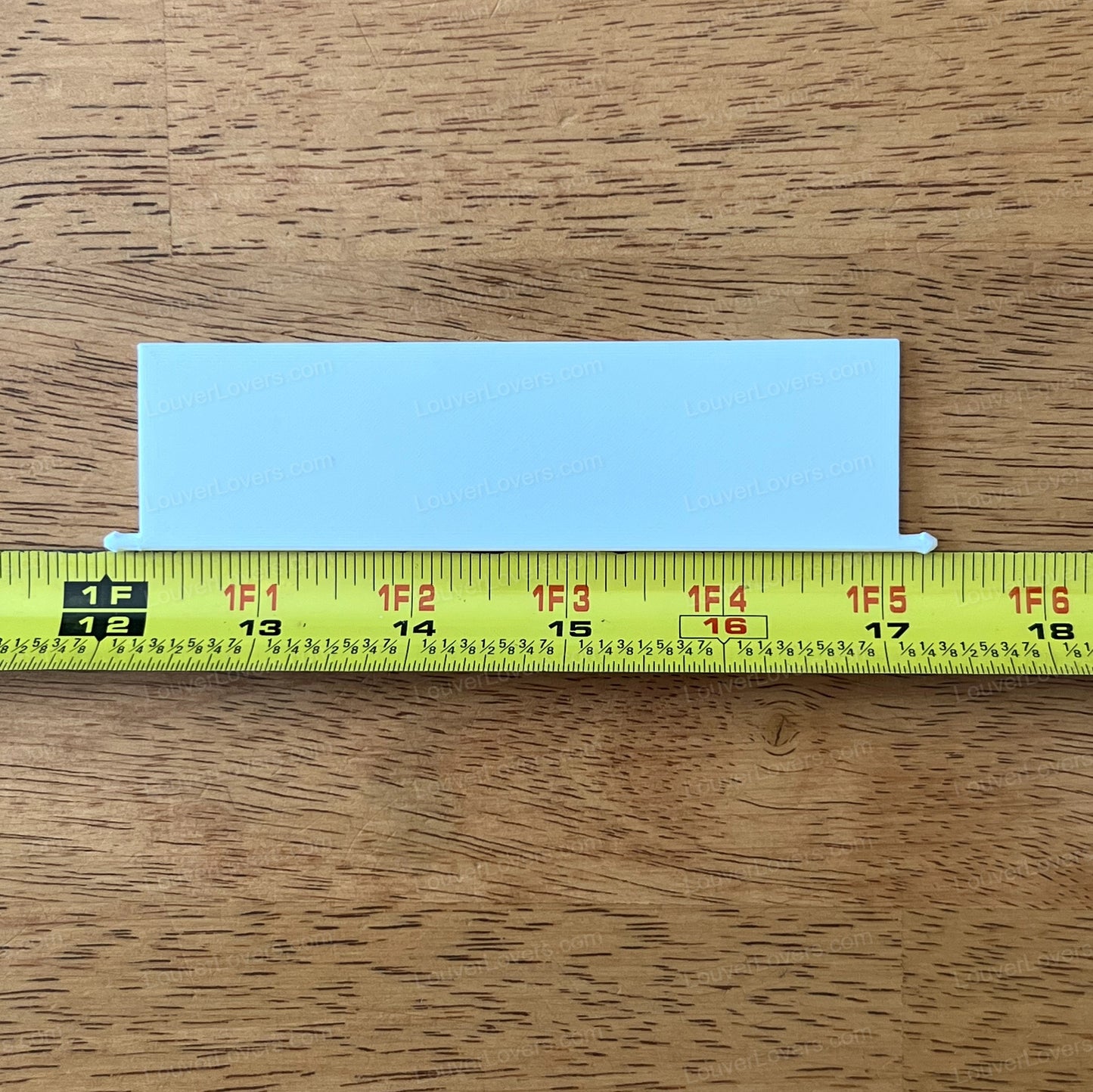 4 13/16" wide 1 5/16" tall vent louver