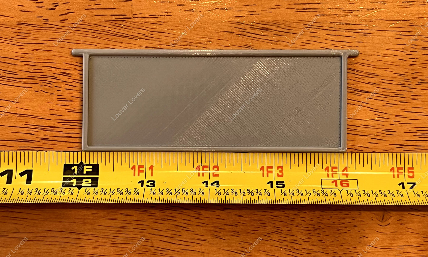 4 1/16" wide 1 9/16" tall dryer vent louver