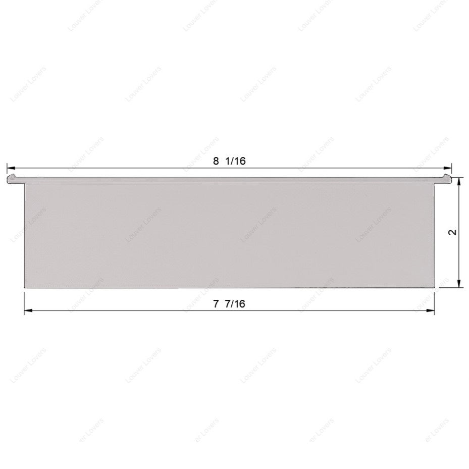 7 7/16" Wide • 2" Tall Vent Slat (5/16" pegs)