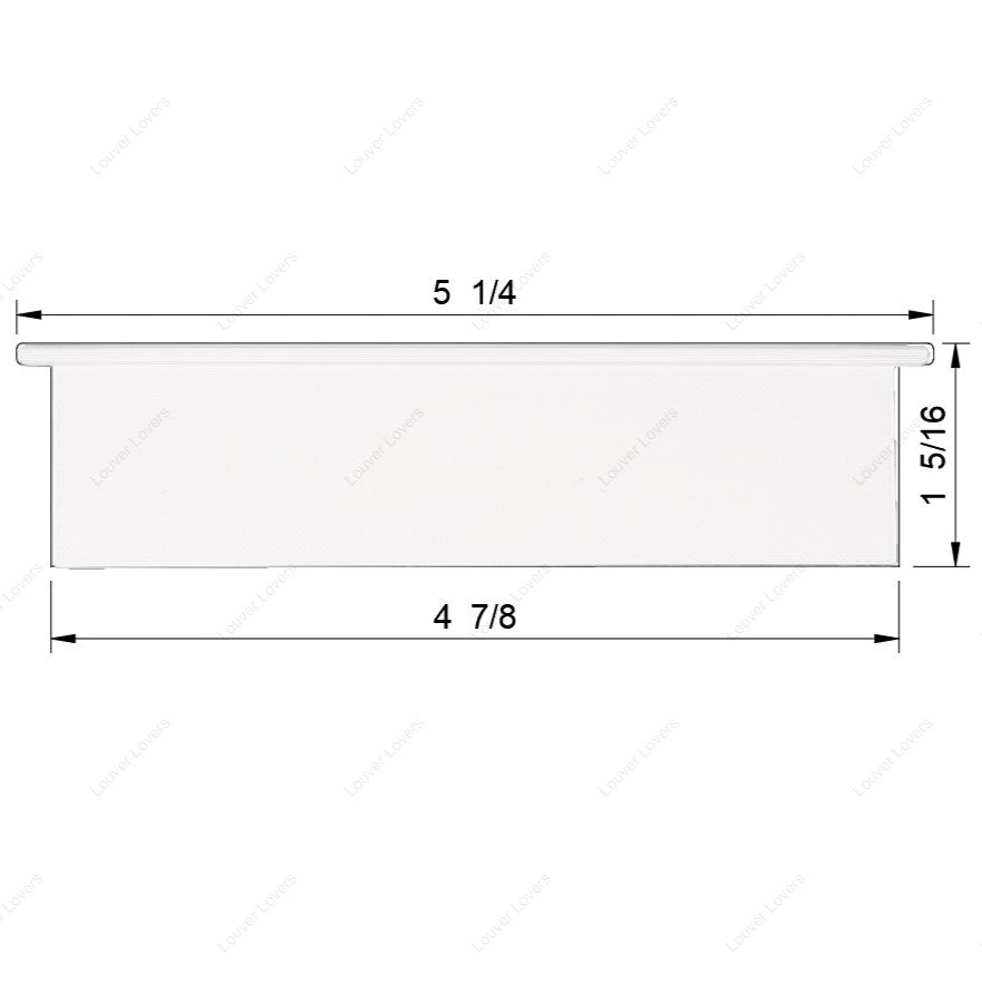 4 7/8" Wide • 1 5/16" Tall Vent Slat (3/16" pegs)