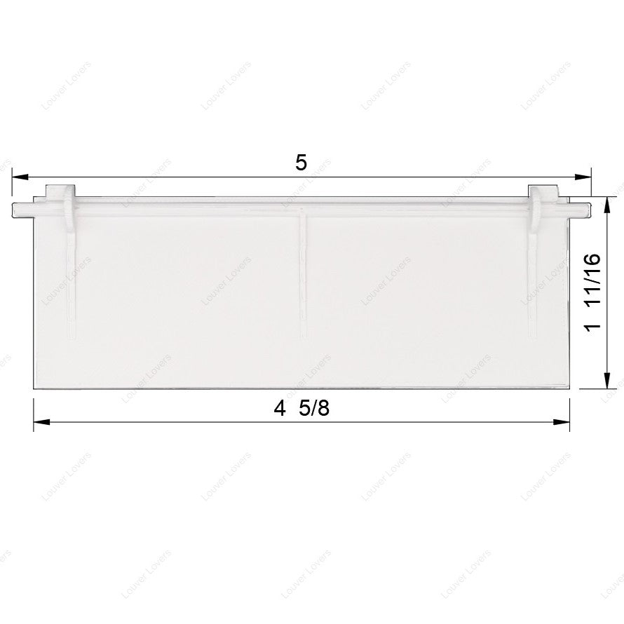 4 5/8" Wide • 1 11/16" Tall Vent Slat (1/8" pegs)