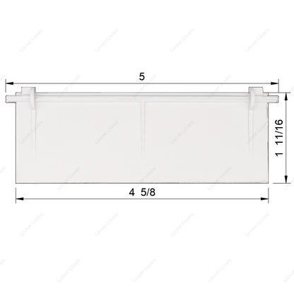 4 5/8" Wide • 1 11/16" Tall Vent Slat (1/8" pegs)