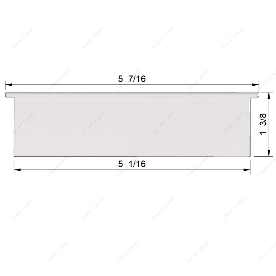 5 1/16" Wide • 1 3/8" Tall Vent Slat (3/16" pegs)