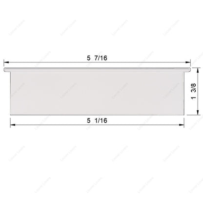 5 1/16" Wide • 1 3/8" Tall Vent Slat (3/16" pegs)