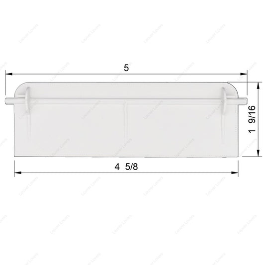 4 5/8" Wide • 1 9/16" Tall Vent Slat Rounded Top Corners (1/8" pegs)