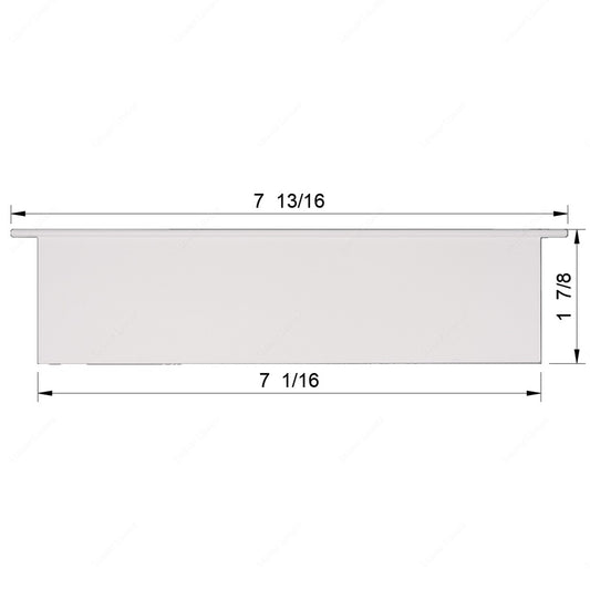 7 1/16" Wide • 1 7/8" Tall Vent Slat (3/8" pegs)