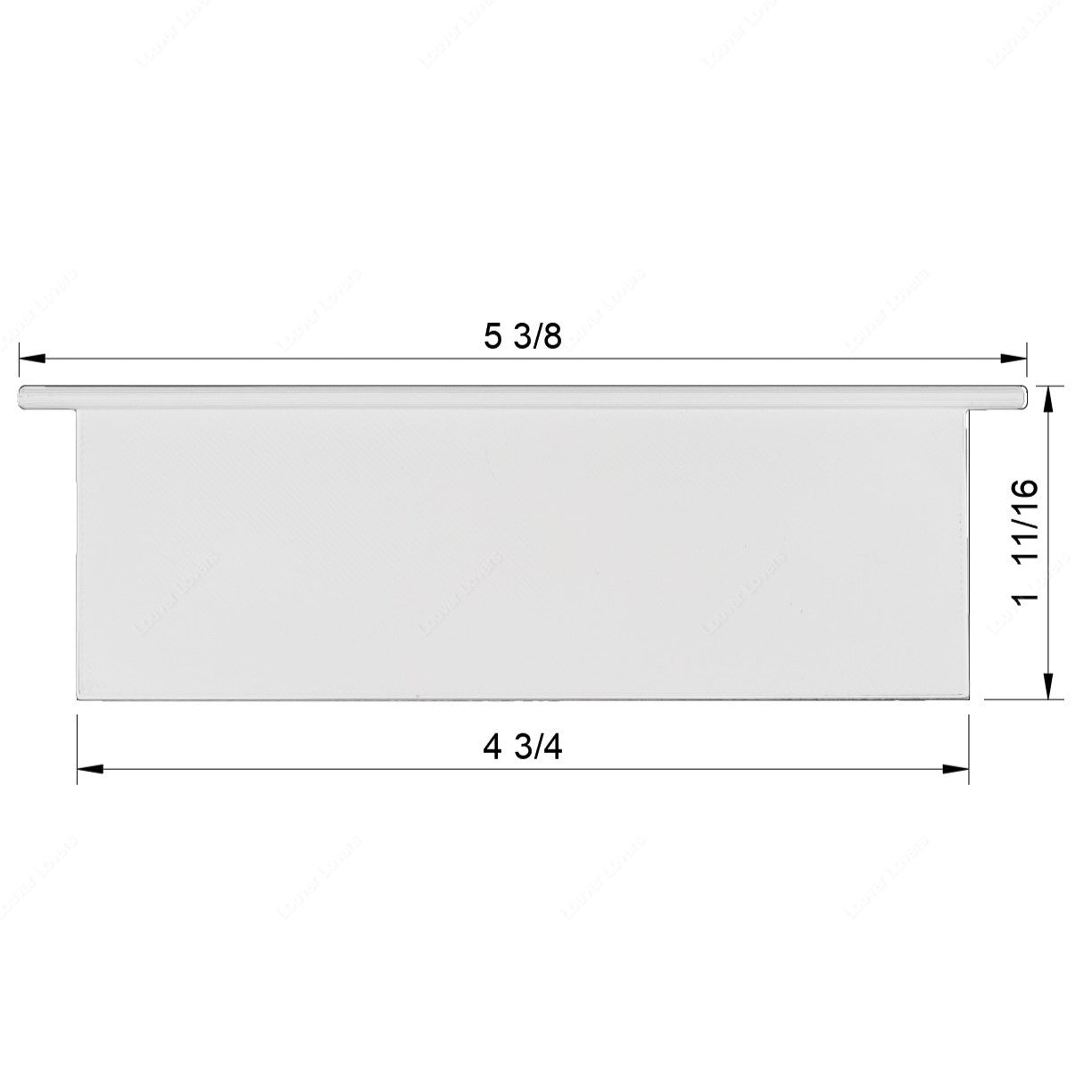 4 3/4" Wide • 1 11/16" Tall Vent Slat (5/16" pegs)