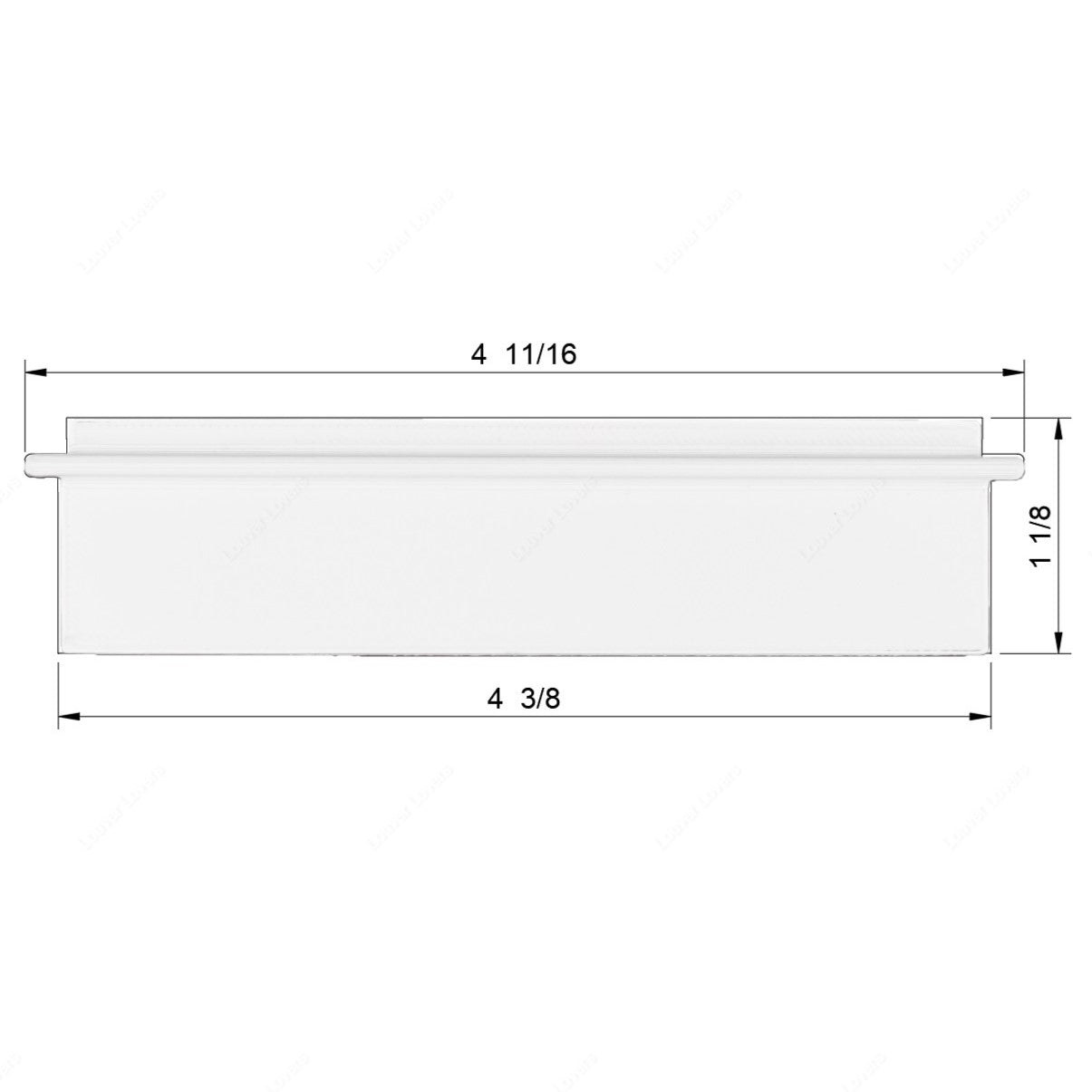 4 3/8" Wide • 1 1/8" Tall Vent Slat (Offset Peg)