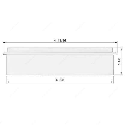 4 3/8" Wide • 1 1/8" Tall Vent Slat (Offset Peg)