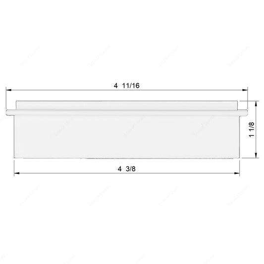 4 3/8" Wide • 1 1/8" Tall Vent Slat (Offset Peg)