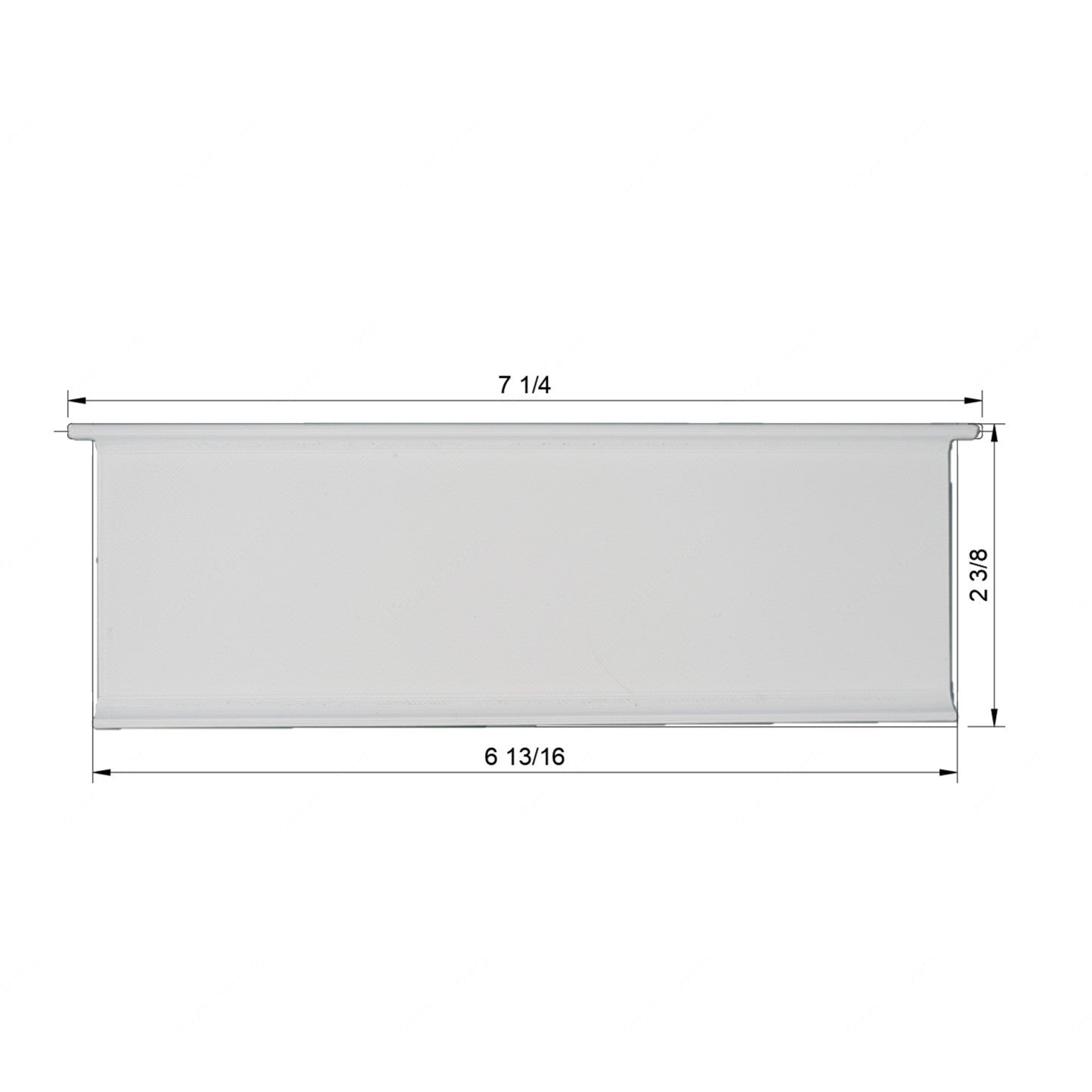 6 13/16" Wide • 2 3/8" Tall Vent Slat (3/16" pegs)