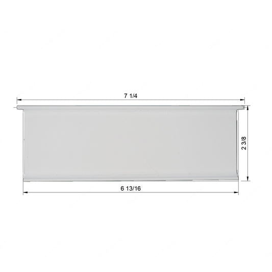 6 13/16" Wide • 2 3/8" Tall Vent Slat (3/16" pegs)