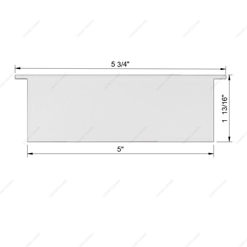 5" Wide • 1 13/16" Tall Vent Slat (3/8" pegs)